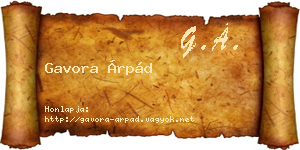 Gavora Árpád névjegykártya